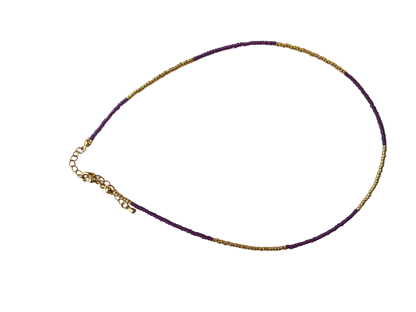 ketting paars en goud